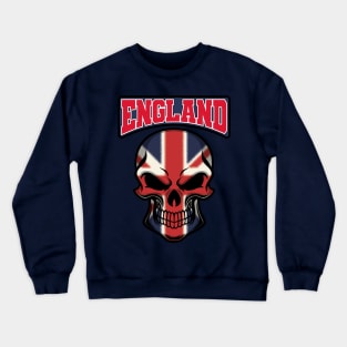 ENGLAND FLAG IN A SKULL EMBLEM Crewneck Sweatshirt